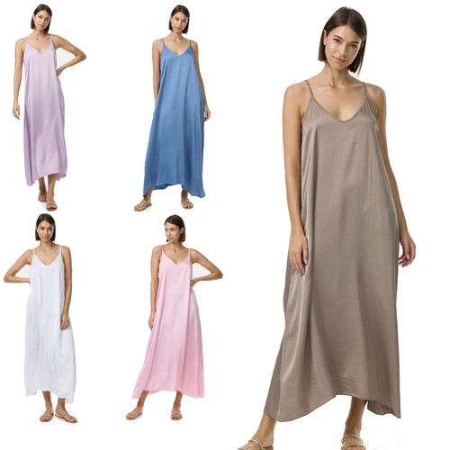 Maxikleid edles seiden kleid - seiden,