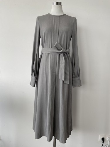 Self made graues midi kleid - made,