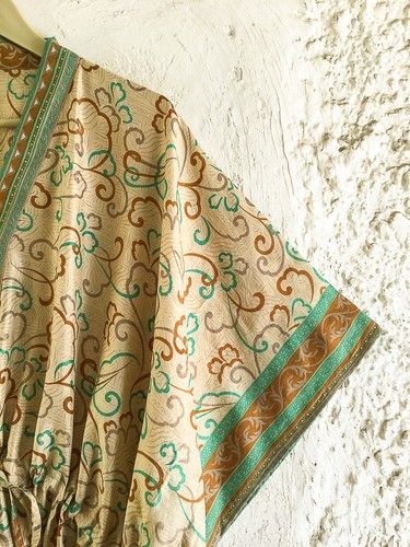 Beige langes maxikleid - maxikleid, kaftan