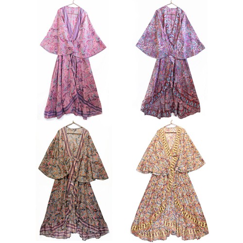 Sally seide schlagärmel kleid - sally,