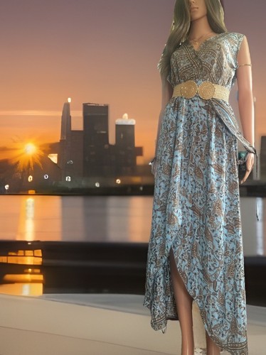 Bohemian maxi kleid 80 - kleid,