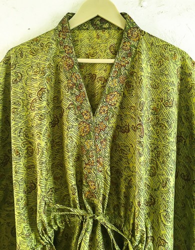Reine seide kaftan grün - seide,
