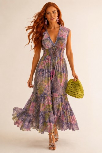 Boho maxi kleid - kleid, damen